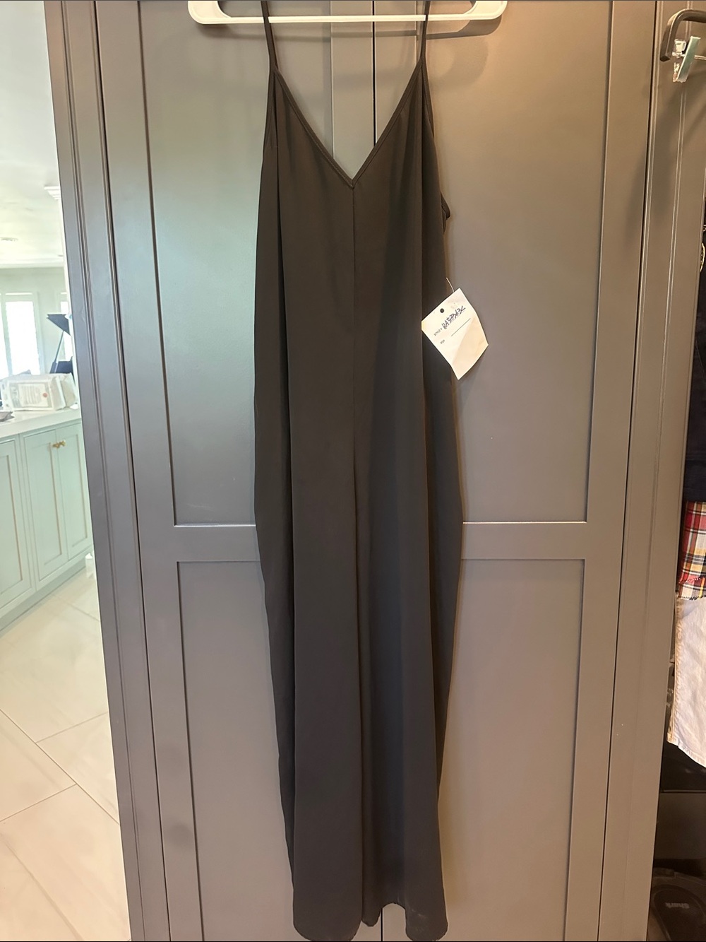 Black V-Neck Pant Romper- Women NWT